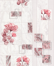 Серо-красные обои Палитра Home Color HC11054-45
